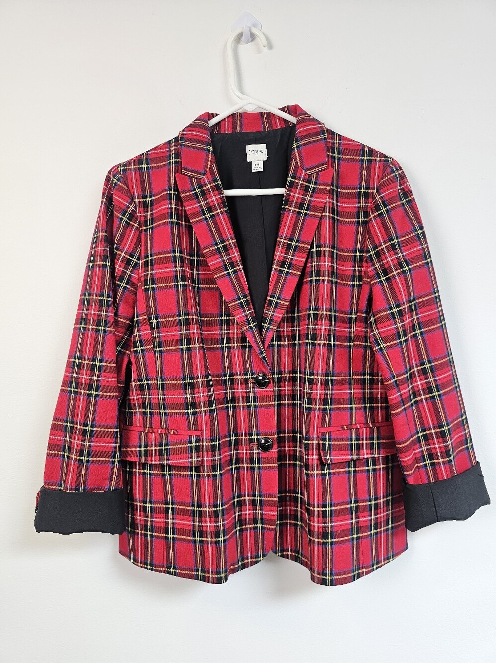 J. Crew Parke Blazor Jacket Tartan Plaid Preppy Festive Corporate Casual